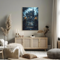 Gothic Haunted Mansion Atmosphere Victorian Era Cultural Heritage Poster