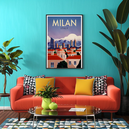 Milan Travel Poster