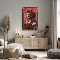Day of the Dead Skull Woman Cultural Poster