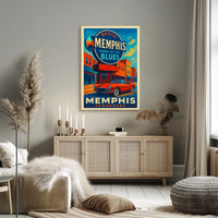 Memphis Home of the Blues Poster