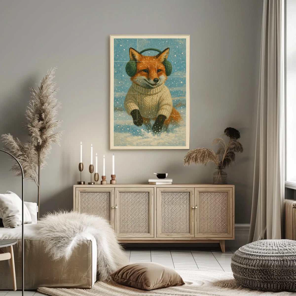 Cozy Winter Fox Poster