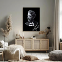 Elegant Floyd Portrait Classic Black and White Artistic Poster