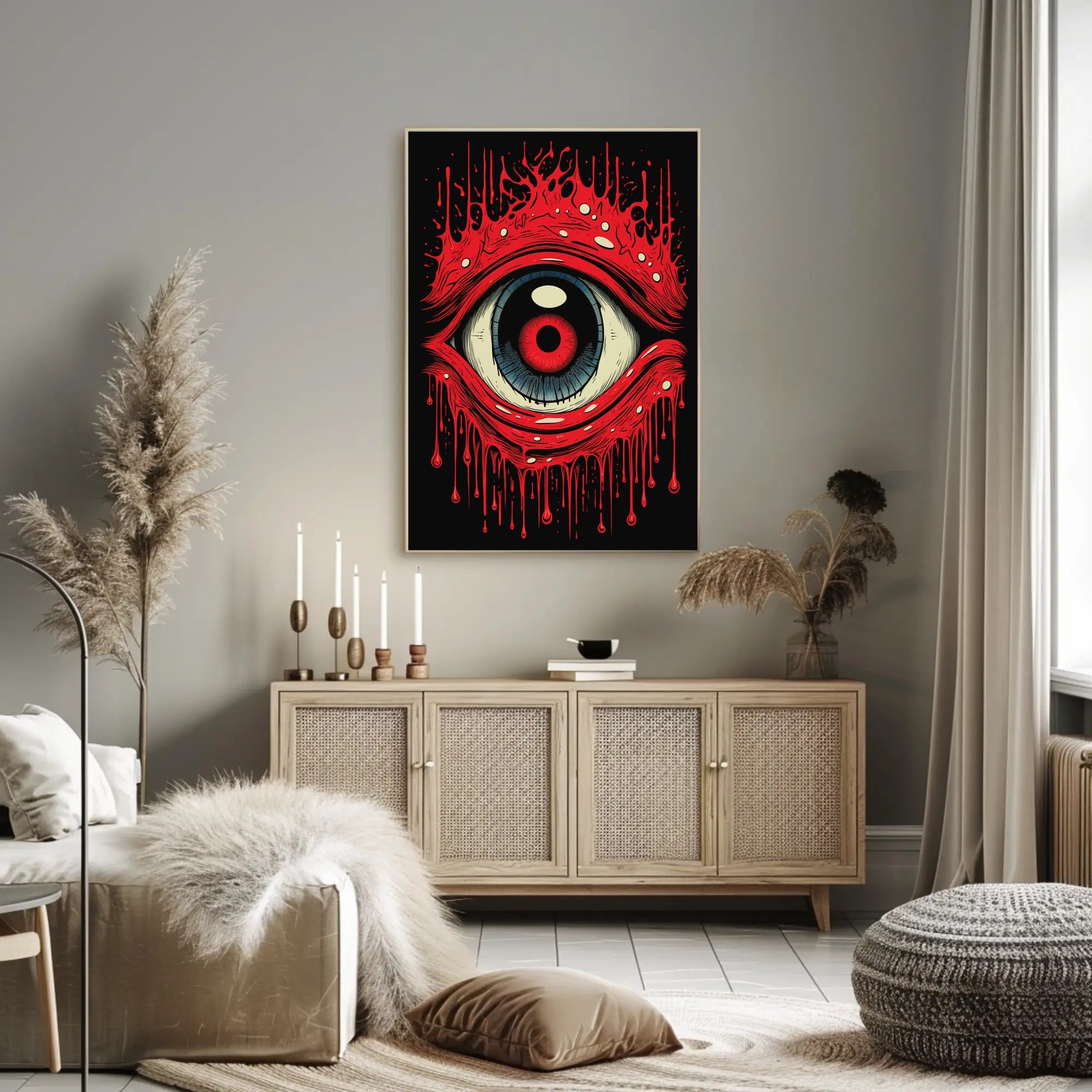 Bold Surreal Eye Pop Art Print - Artistic Poster