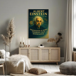 Albert Einstein Imagination Over Poster