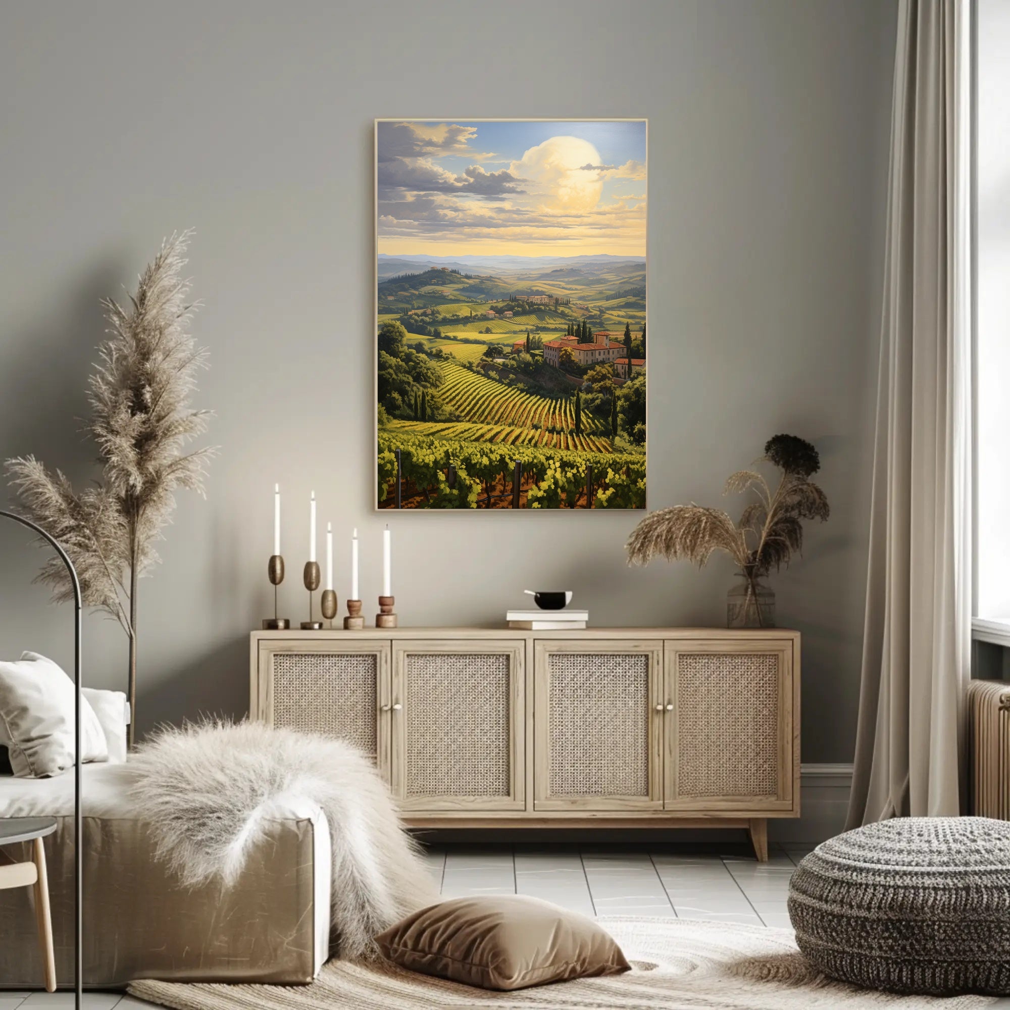 Tuscan Vineyard Landscape Poster