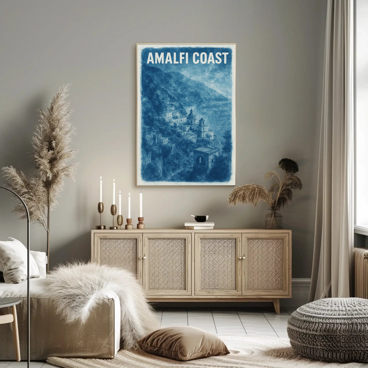 Amalfi Coast Serenity Poster Coastal Decor Wall Art Gift