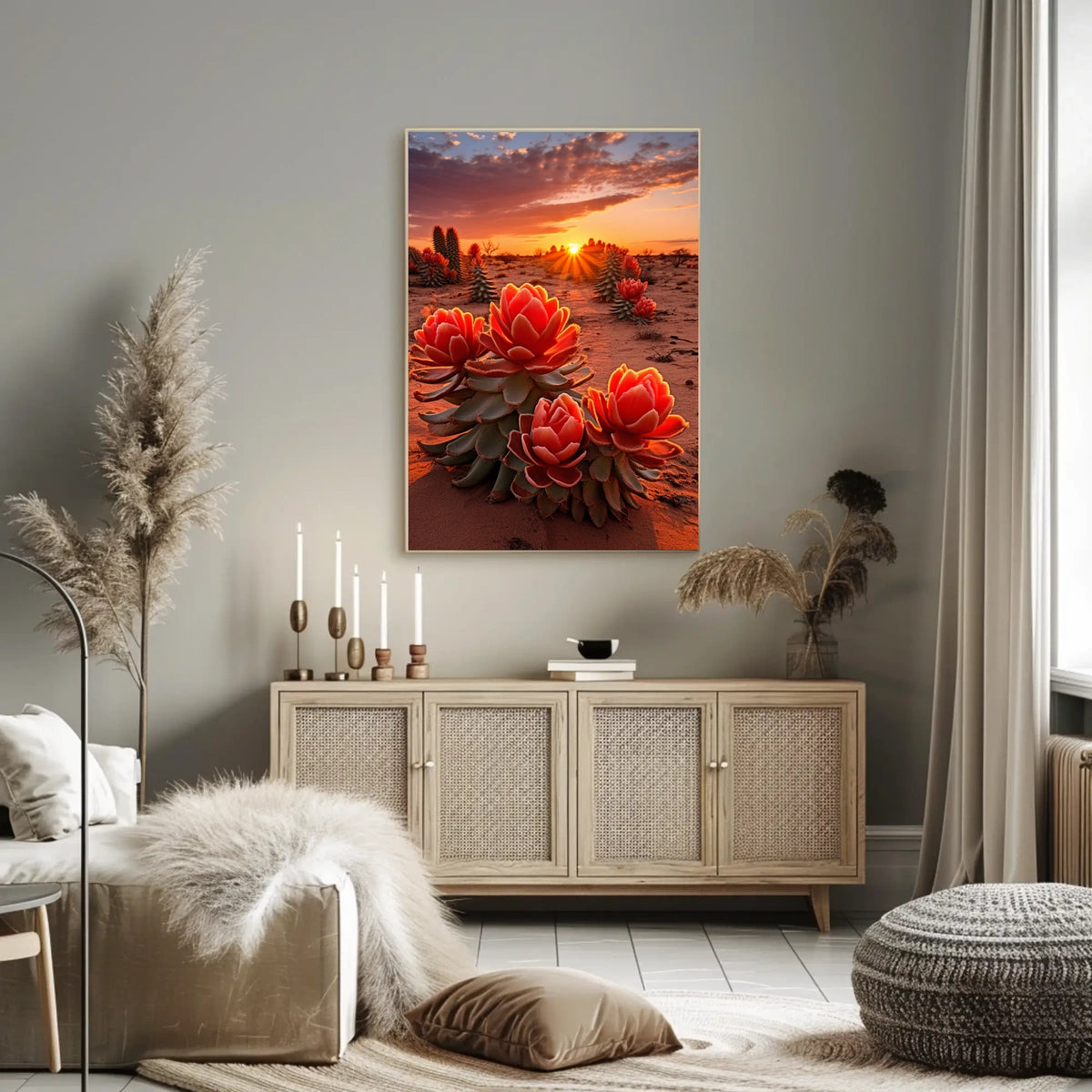 Desert Bloom At Sunset Poster