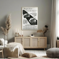 Quality Beef Vintage Educational Poster PosterGoat