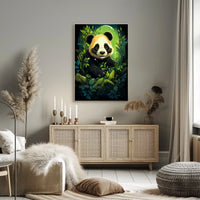 Panda Cub in Lush Greenery Poster Art