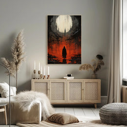 The Enigmatic Cloaked Figure Poster