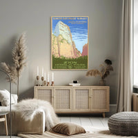 Zion National Park Vintage Ranger Poster Print