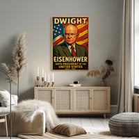 Dwight D Eisenhower 34th President Poster Vintage Wall Art