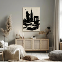 Iconic New York Silhouette Poster