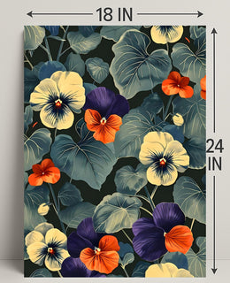 Vibrant Floral Elegance: Modern Botanical Artistic Poster