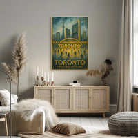 Toronto Frosted Skyline Poster