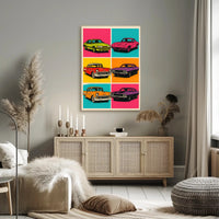 Pop Art Cars Poster PosterGoat