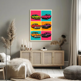 Pop Art Cars Poster PosterGoat