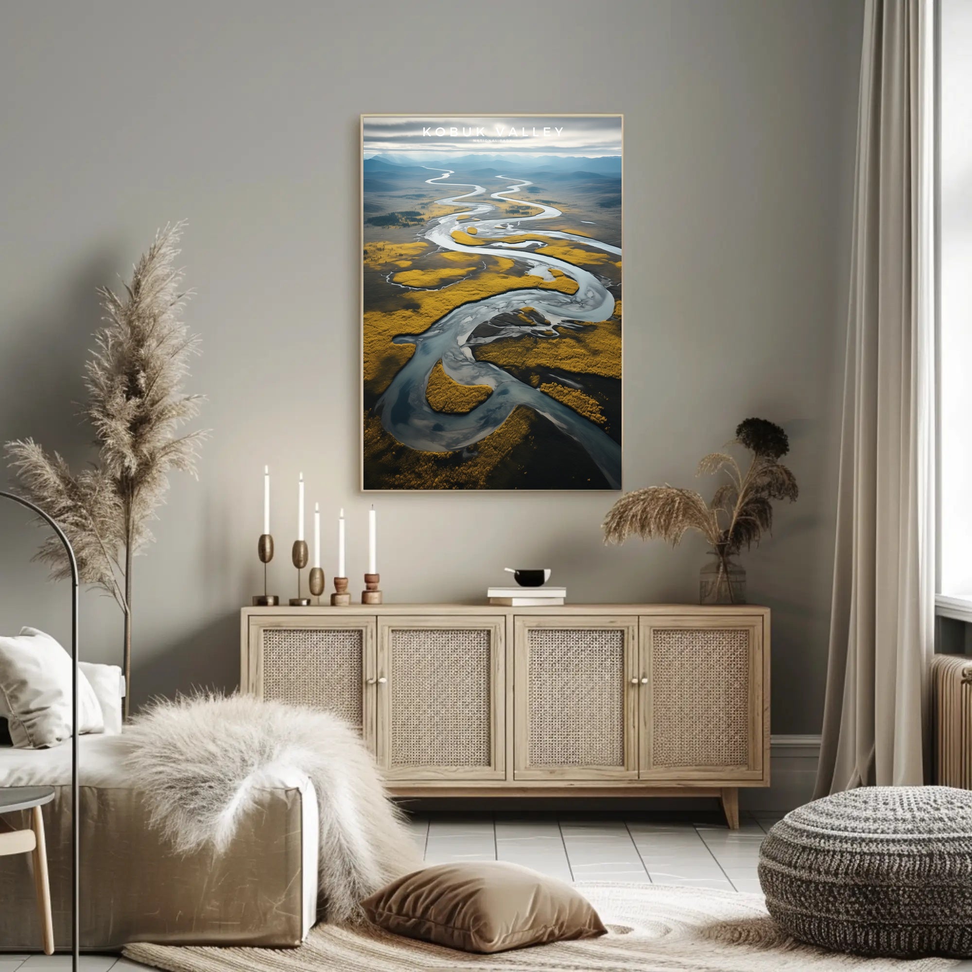 Kobuk Valley National Park Travel Poster Vintage Print