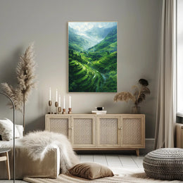 Breathtaking Terraced Rice Fields Poster PosterGoat