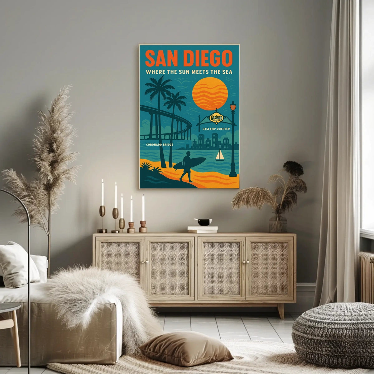 San Diego Where the Sun Meets the Sea Poster
