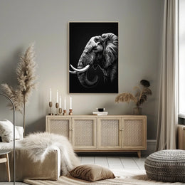 Majestic Elephant Illustration Poster