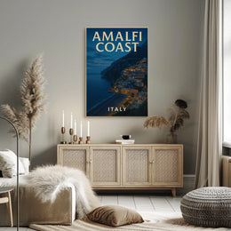 Amalfi Coast Italy Poster Wall Art 18x24 Inches Decor
