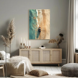 Dramatic Fantasy Poster: Solitary Figure on Cliff PosterGoat