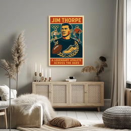 Jim Thorpe Iconic Sports Legend Poster