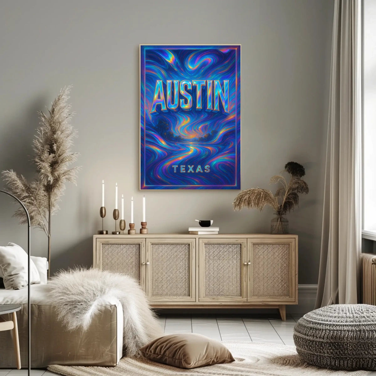 Austin, Texas A Vibrant Journey Poster