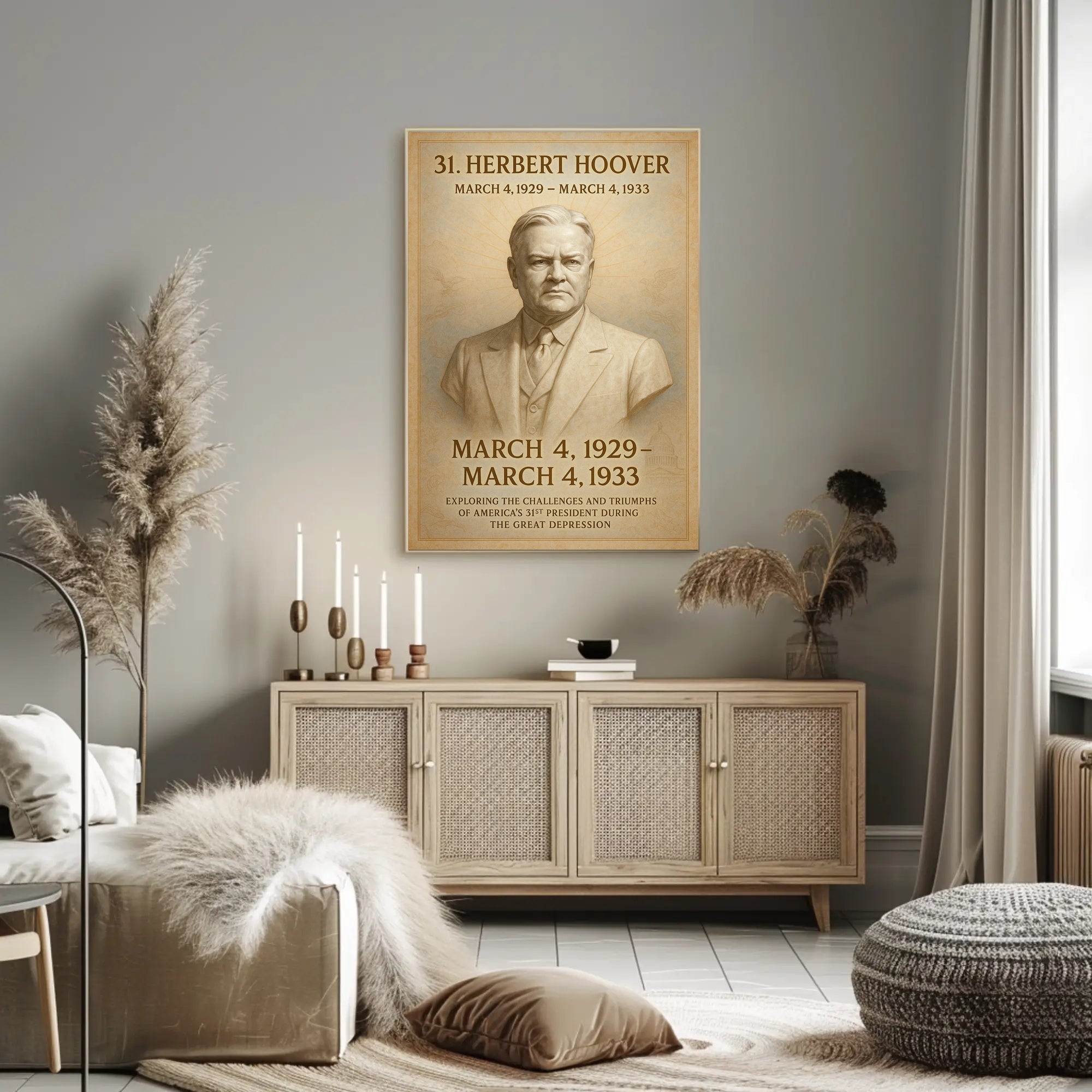Herbert Hoover Portrait: Historical or Presidential Poster