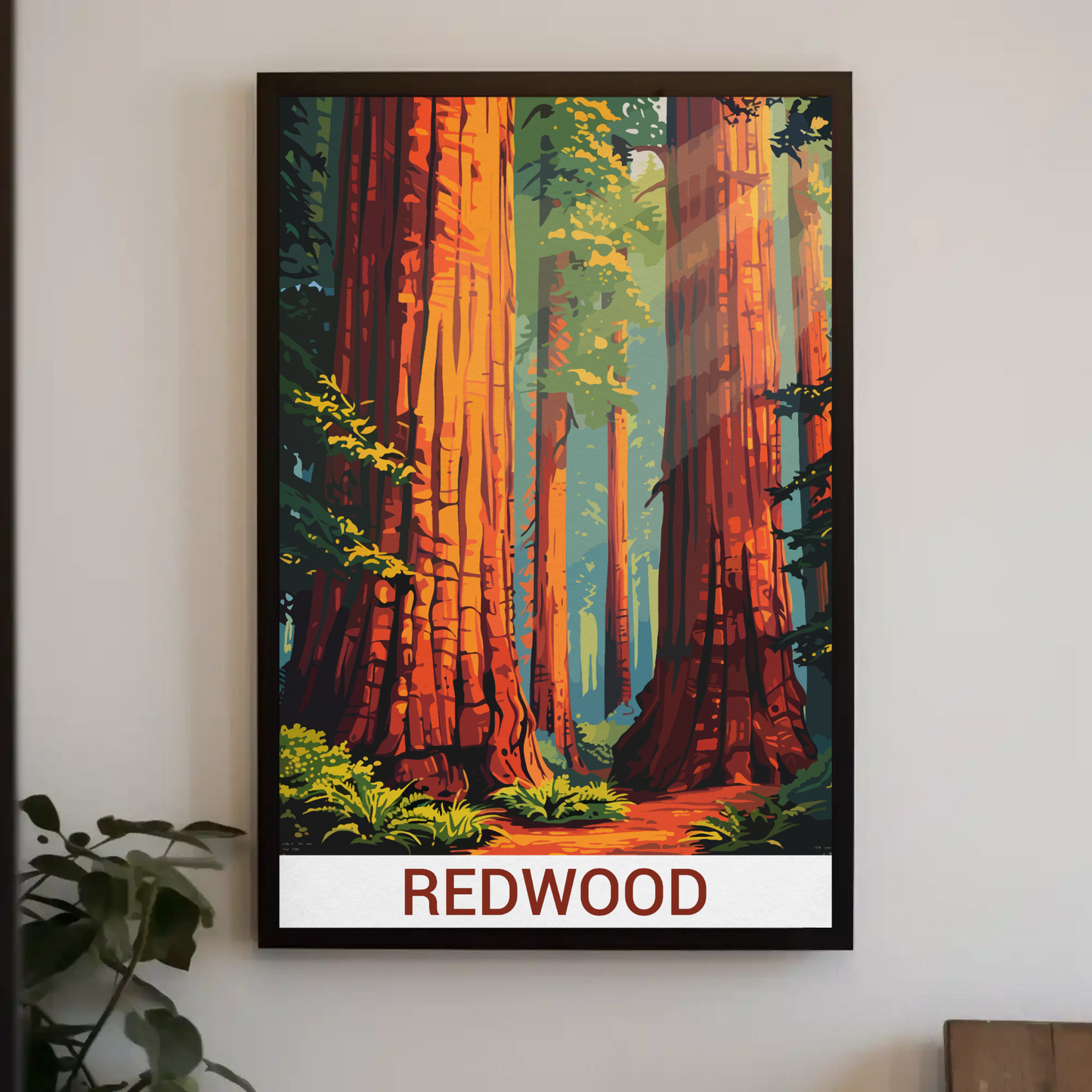 Redwood National Park California Forest Travel Poster