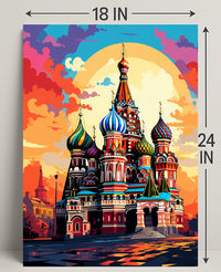 Vibrant St. BasilS Cathedral Poster