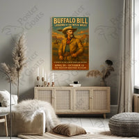 Buffalo Bill Vintage Americana Adventure Cultural Heritage Poster