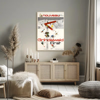 Grindelwald First Ski Resort Poster