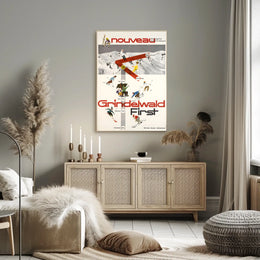 Grindelwald First Ski Resort Poster