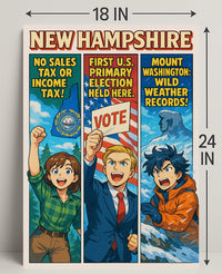New Hampshire Highlights Poster PosterGoat