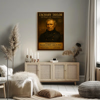 Zachary Taylor Presidential Vintage Art Poster Print