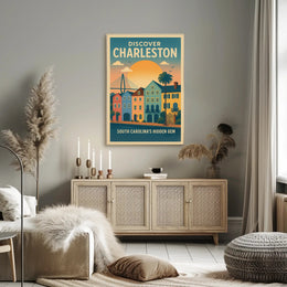 Charleston Vintage Travel Poster