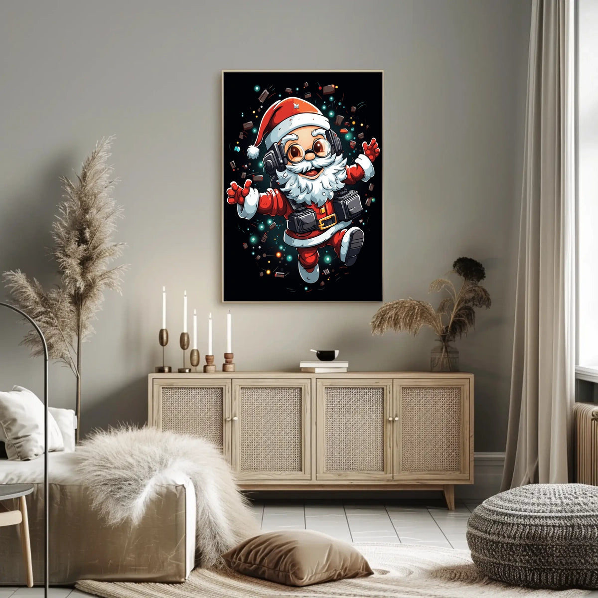 Tech-Savvy Santa Poster