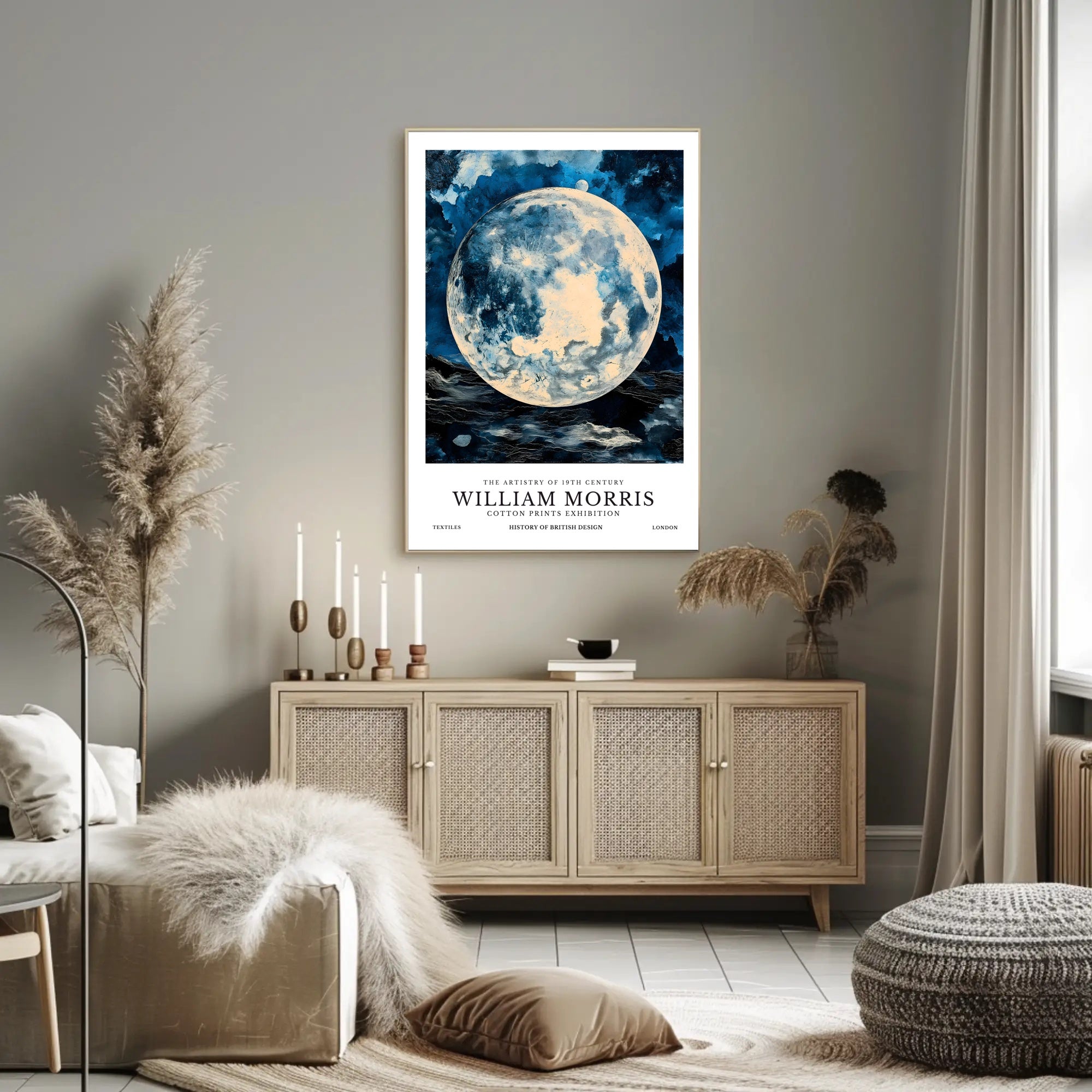 William Morris Cotton Prints Exhibition Poster