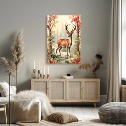 Majestic Deer In Autumn Forest Poster