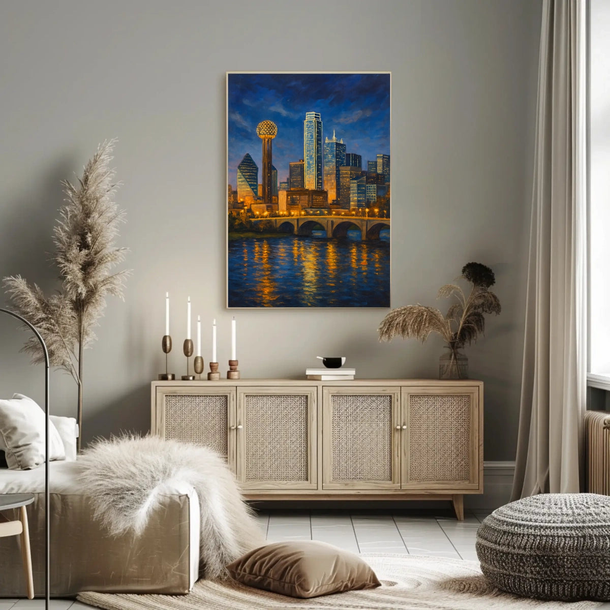 Dallas Skyline at Dusk Poster