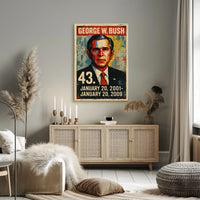 George W. Bush 43rd President of the United States Street Art Mashup Poster