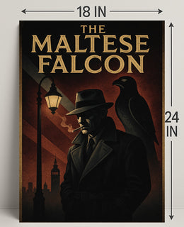 The Maltese Falcon Classic Noir Movie Pop Culture Poster