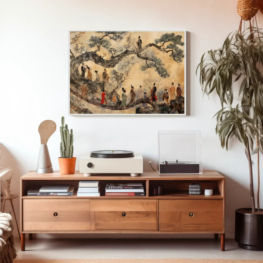Traditional East Asian Cultural Scene Art Poster