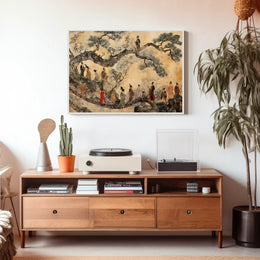 Traditional East Asian Cultural Scene Art Poster