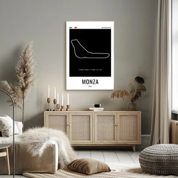 Monza Circuit Minimalist Racing Artwork Sports Poster