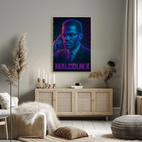 Malcolm X Visionary Leader Poster