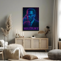 Malcolm X Visionary Leader Poster
