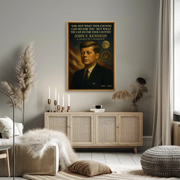 Patriotic Vintage Poster of American Historical Leader